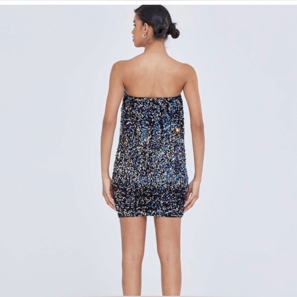 NWT Gabrielle Union Sequin Strapless Dress. Size Medium. - Picture 4 of 11